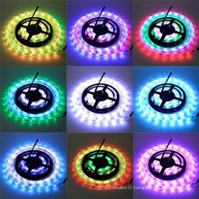 5m 12V IP67 Tube étanche 6803 IC Magic Dream Couleur LED RGB bandes flexibles 30LED / m SMD 5050 chasses lumières